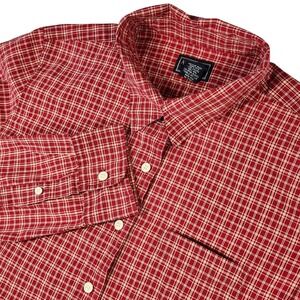 Abercrombie Fitch Red Plaid Button Down Shirt Long Sleeve Women L Cotton Casual